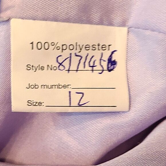 New Mother of the Bride (12) Lilac Satin and Embroidered 3/4 Sleeve Maxi Dress - Picture 9 of 10